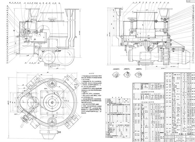 吊式圓盤(pán)給料機(jī)結(jié)構(gòu)圖紙